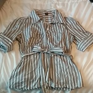 Copper Key half button up shirt